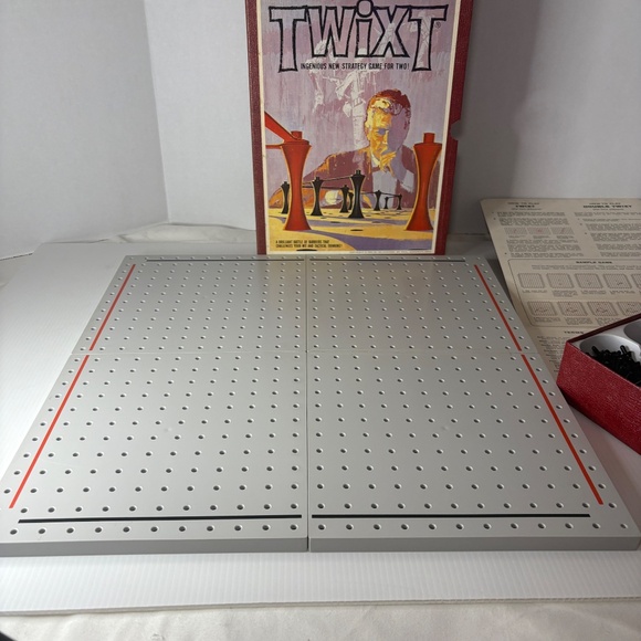 Twixt 3M Bookshelf Strategy Board Game 1962 Complete W/directions pieces & board - Picture 4 of 13